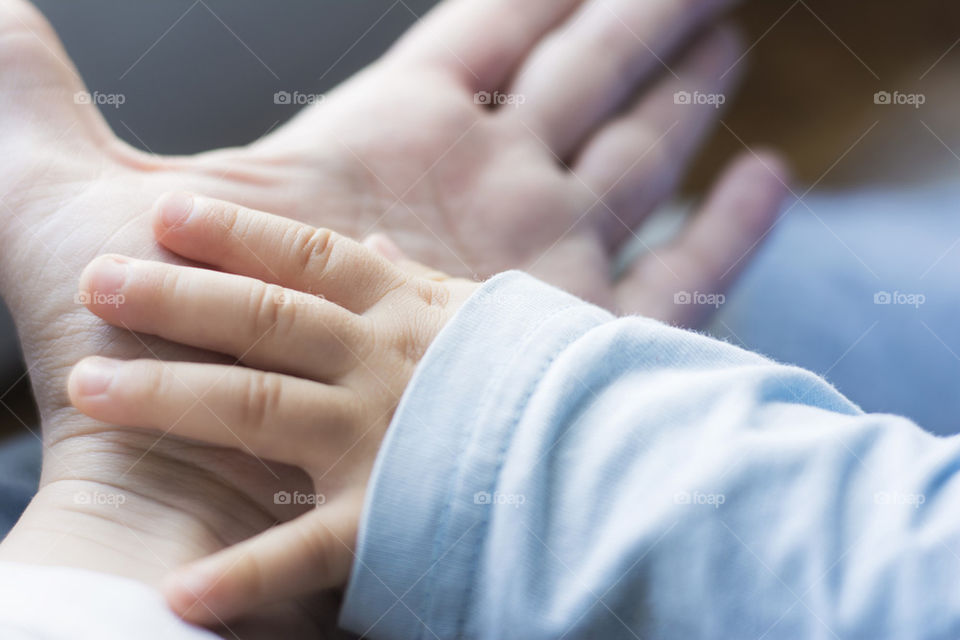 Close up of two hands