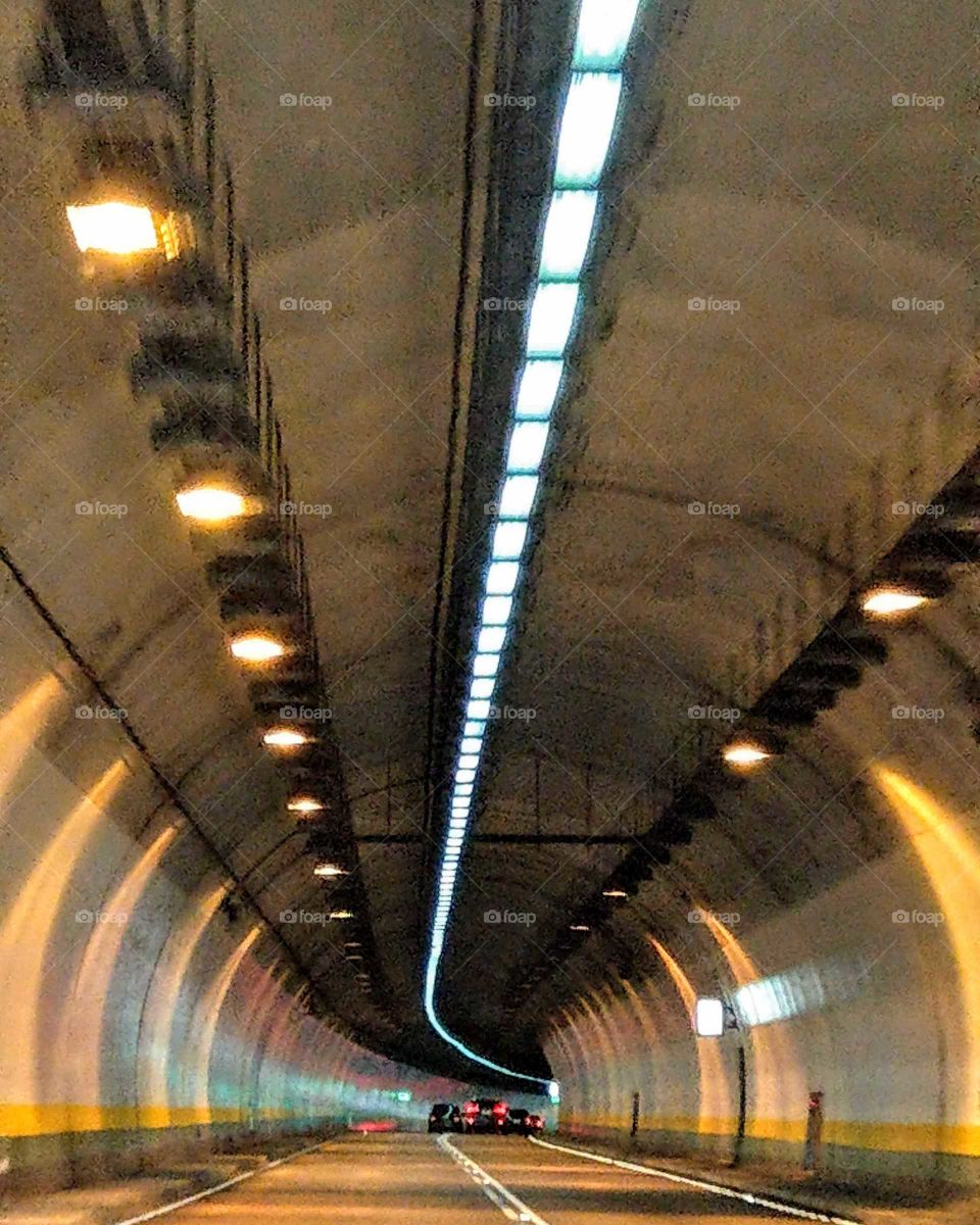 Tunnel is also an art. free way tunnel in Taipei to Yilan,Taiwan.