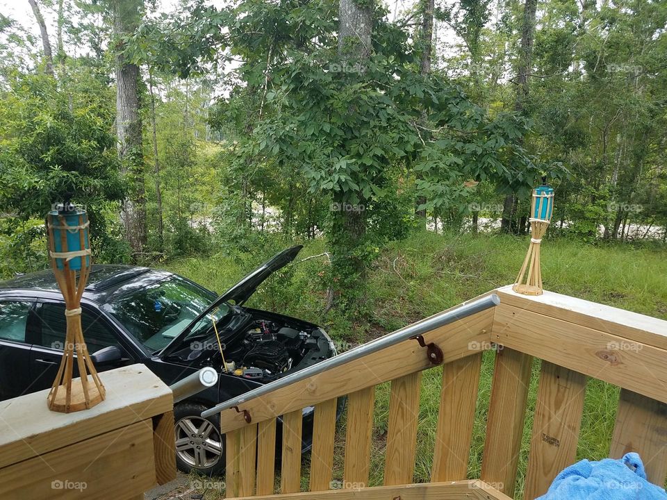 Back to work on the forever breaking down  Dodge Avenger