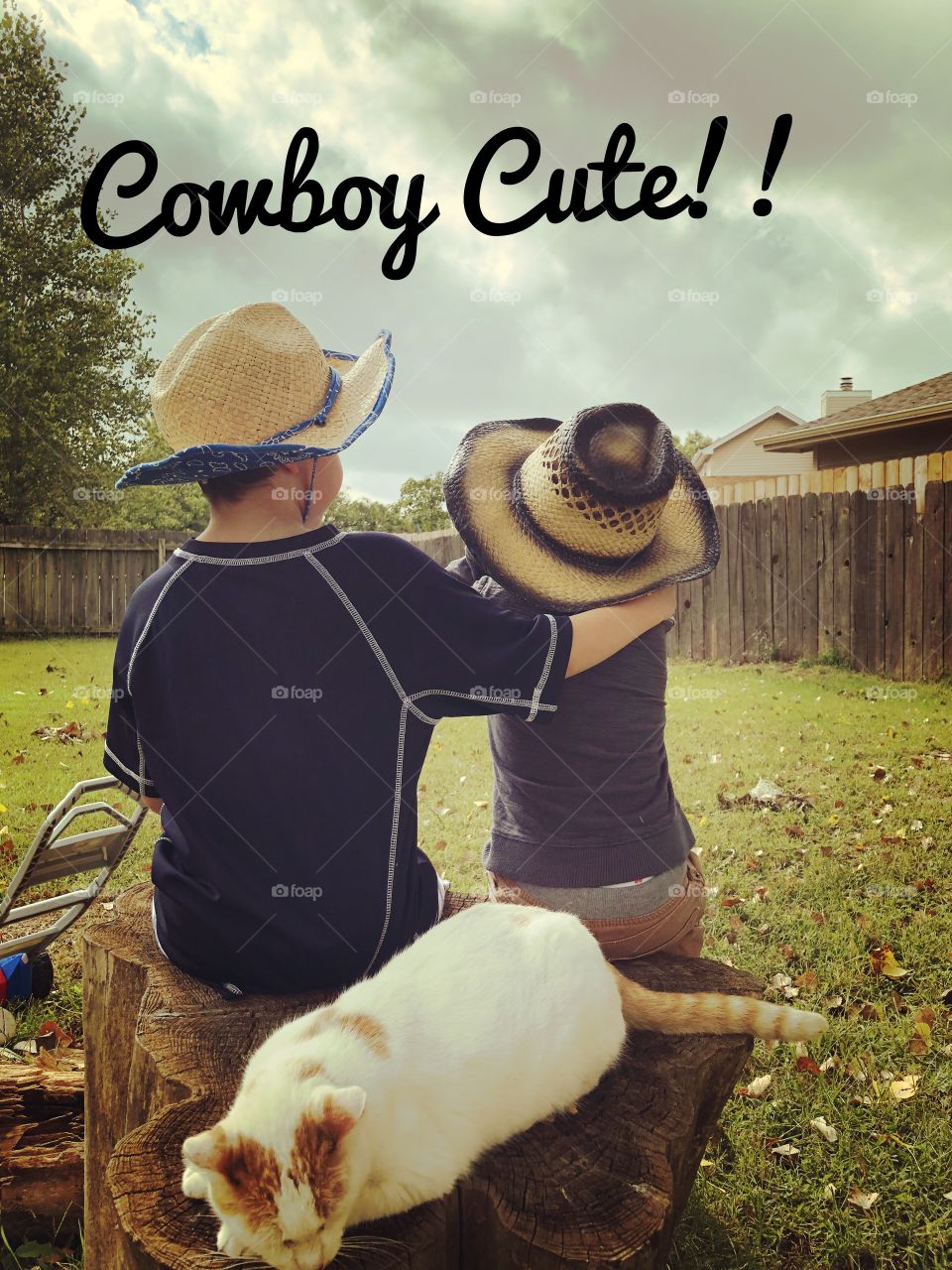 Cute boys in their hats