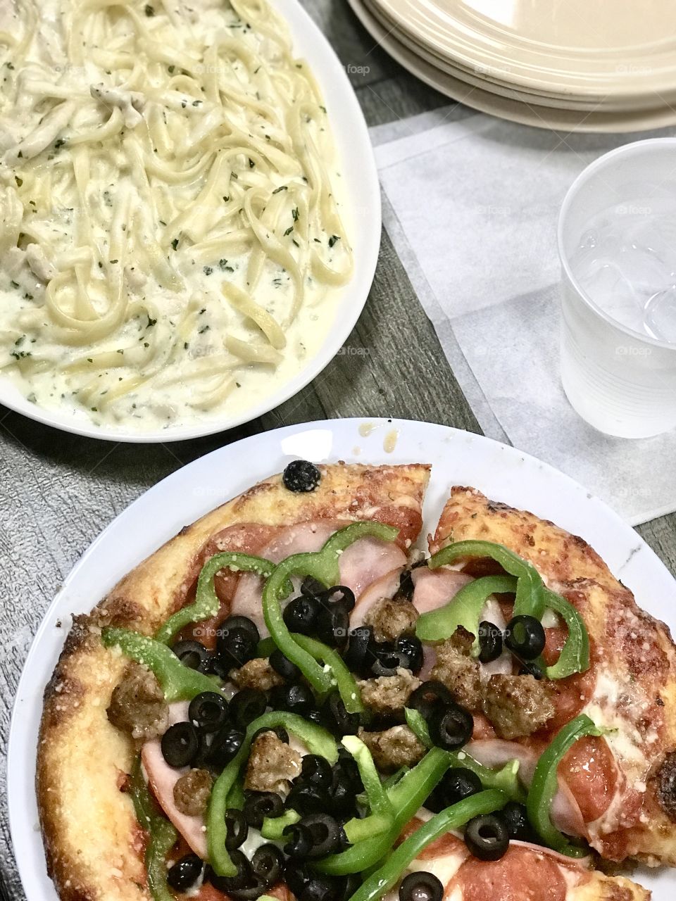 Pizza and pasta