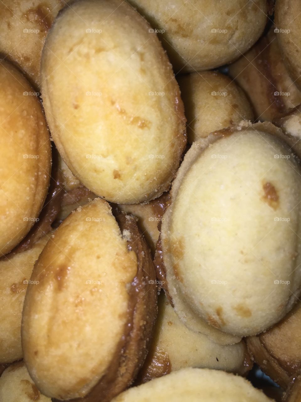 cookies in the form of nuts with a filling of condensed milk. favorite treat comes from childhood