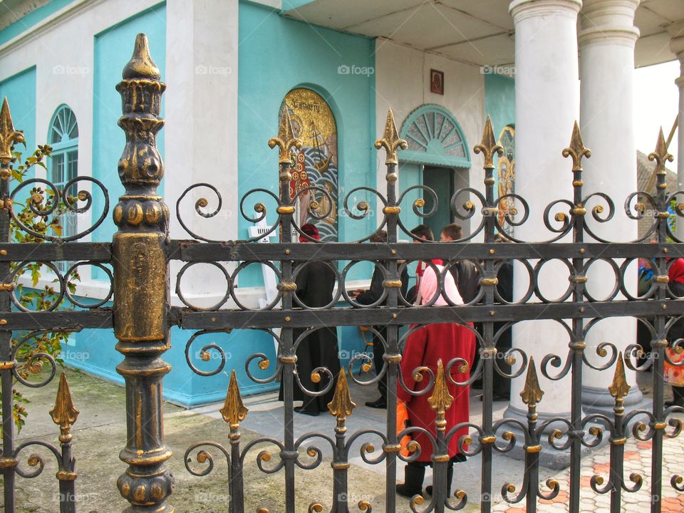 fence of the church