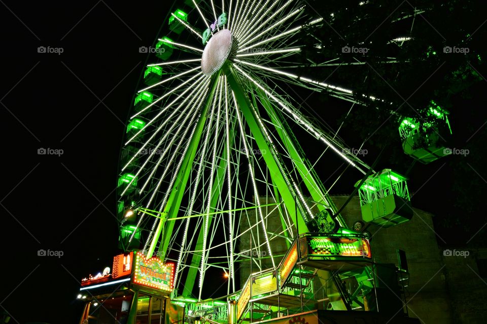 Ferris wheel at night