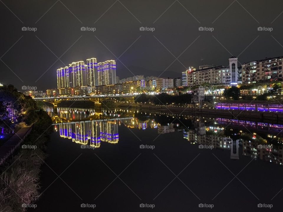 Night view by the river