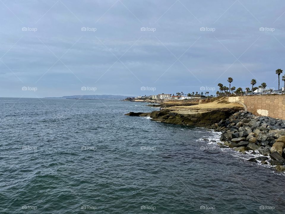 View of Claibornes Cove from Sunset Cliffs in San Diego California 