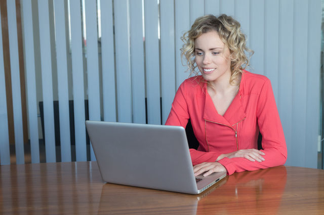 A sympathetic business woman at work