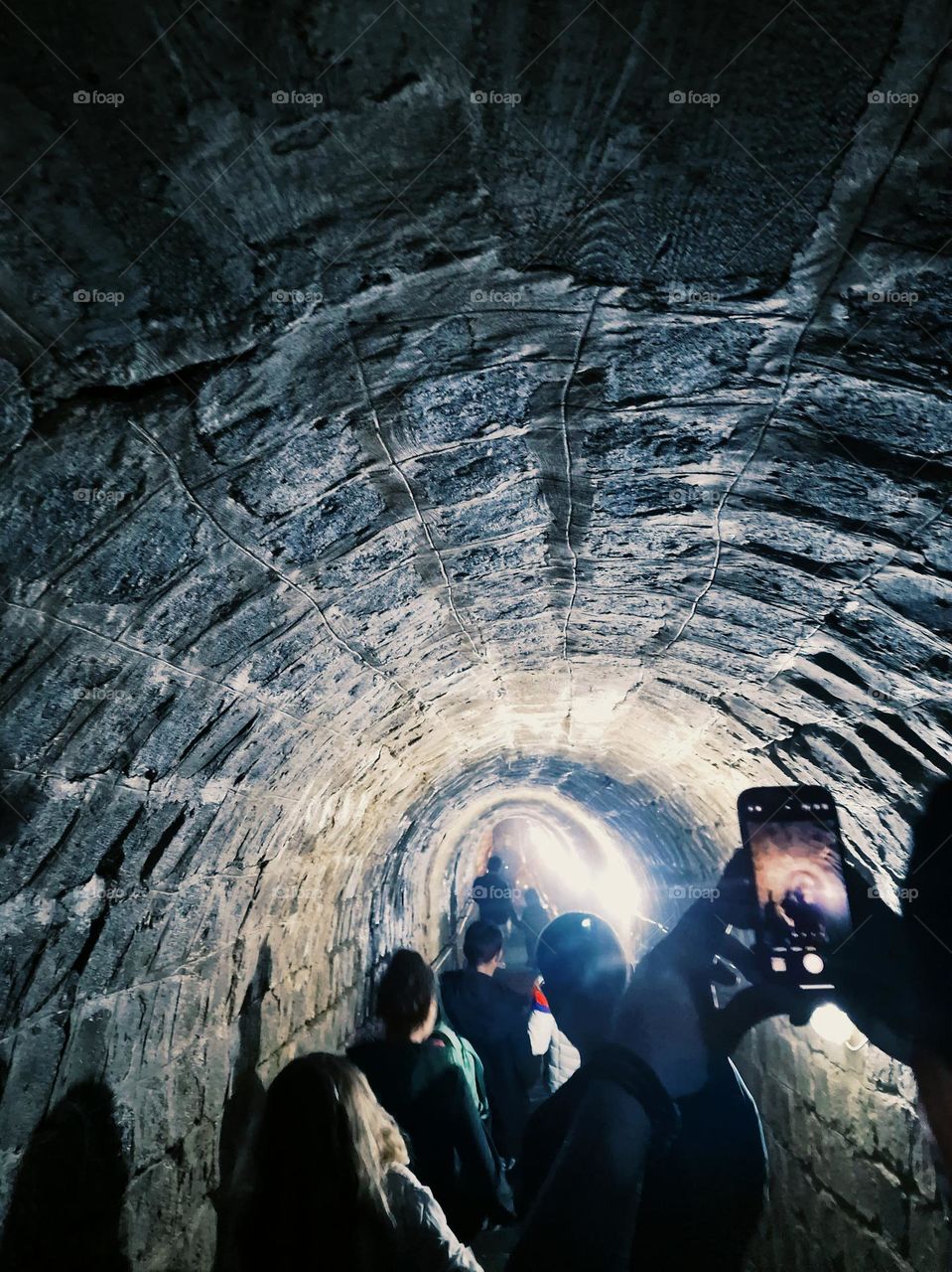 content creators in the underground tunnel