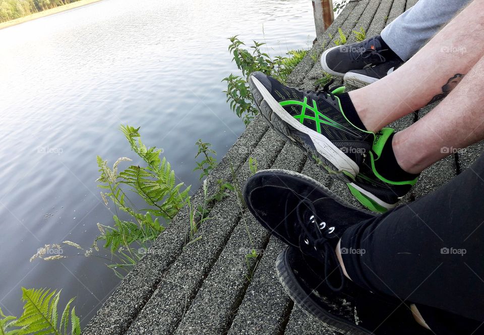 sitting by the river