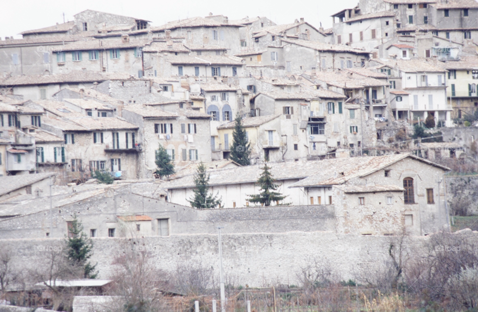 spoleto italy mountain town old by martod