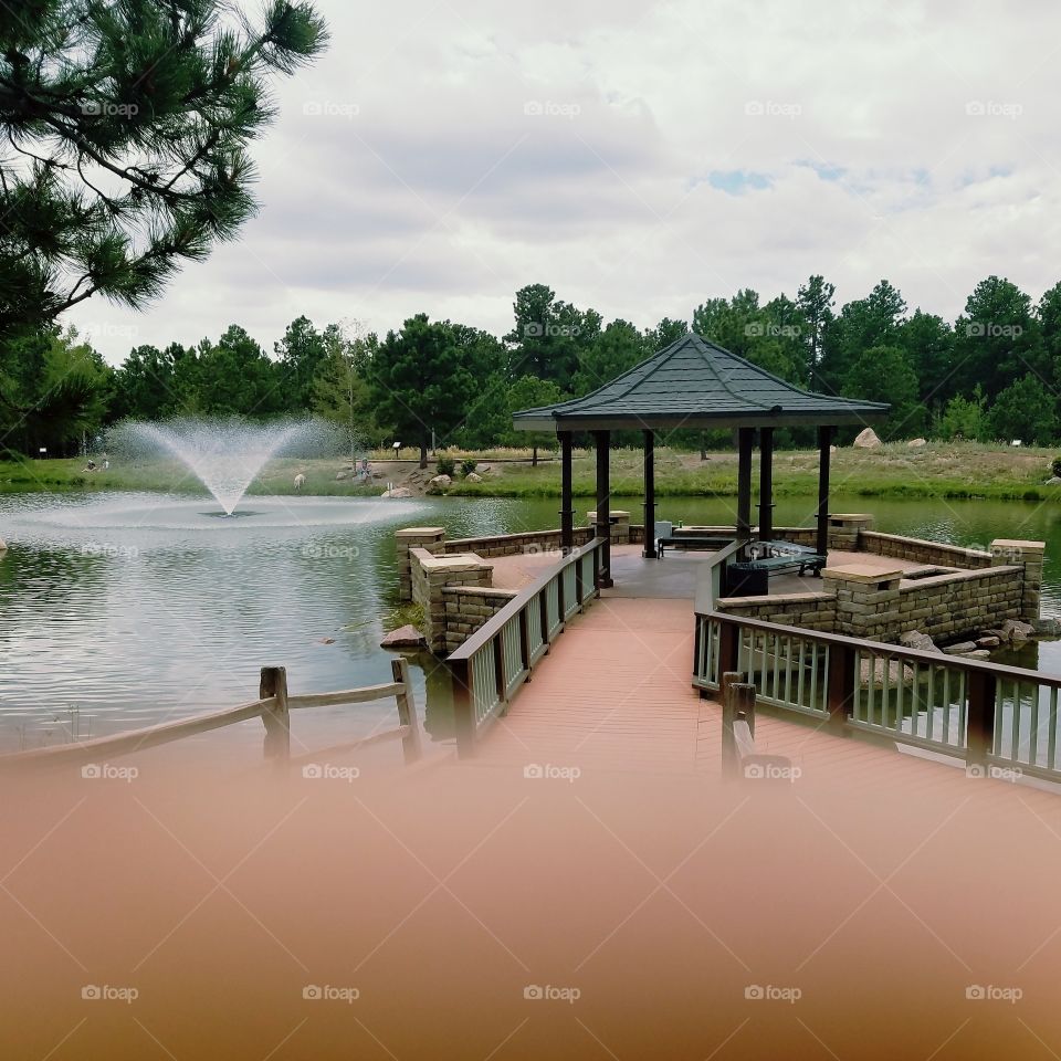 Beautiful gazebo in park