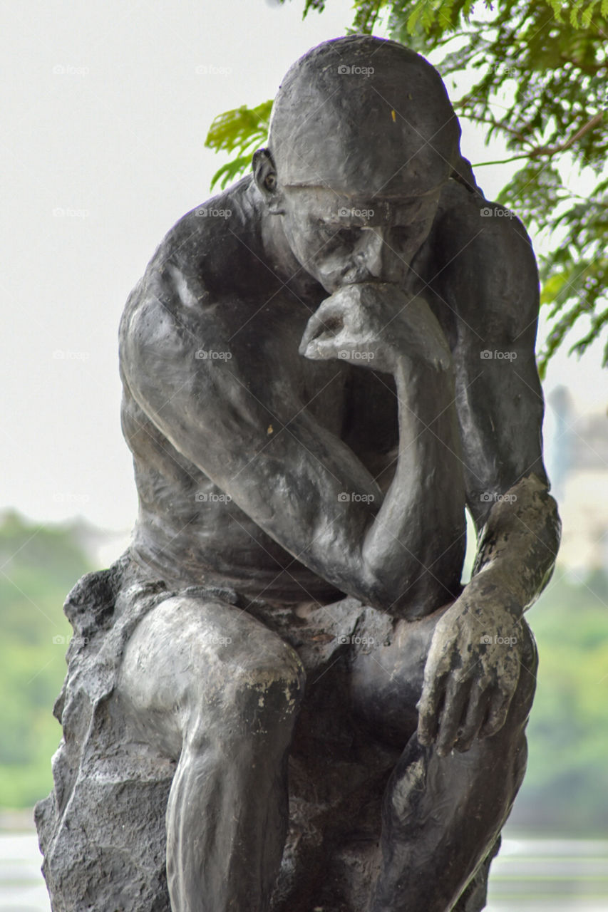 Thinking Man a statue from Jewel of Navi Mumbai Garden Nerul India