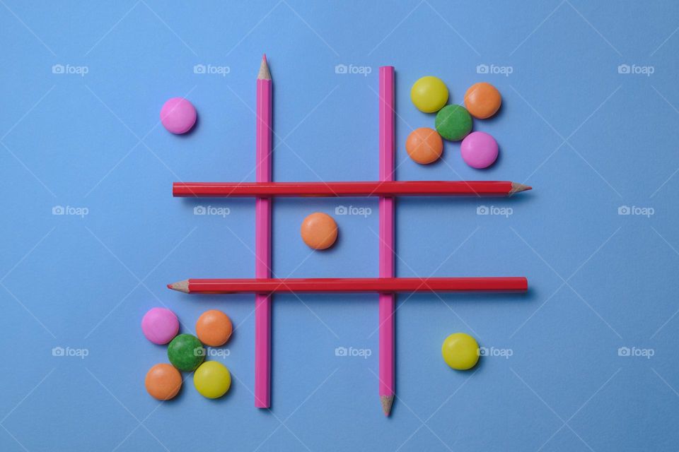 How about playing a game of colorful tic tac toe.