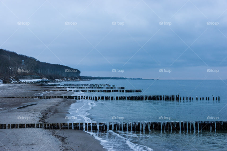 winter beach sea baltic sea by aflasbar