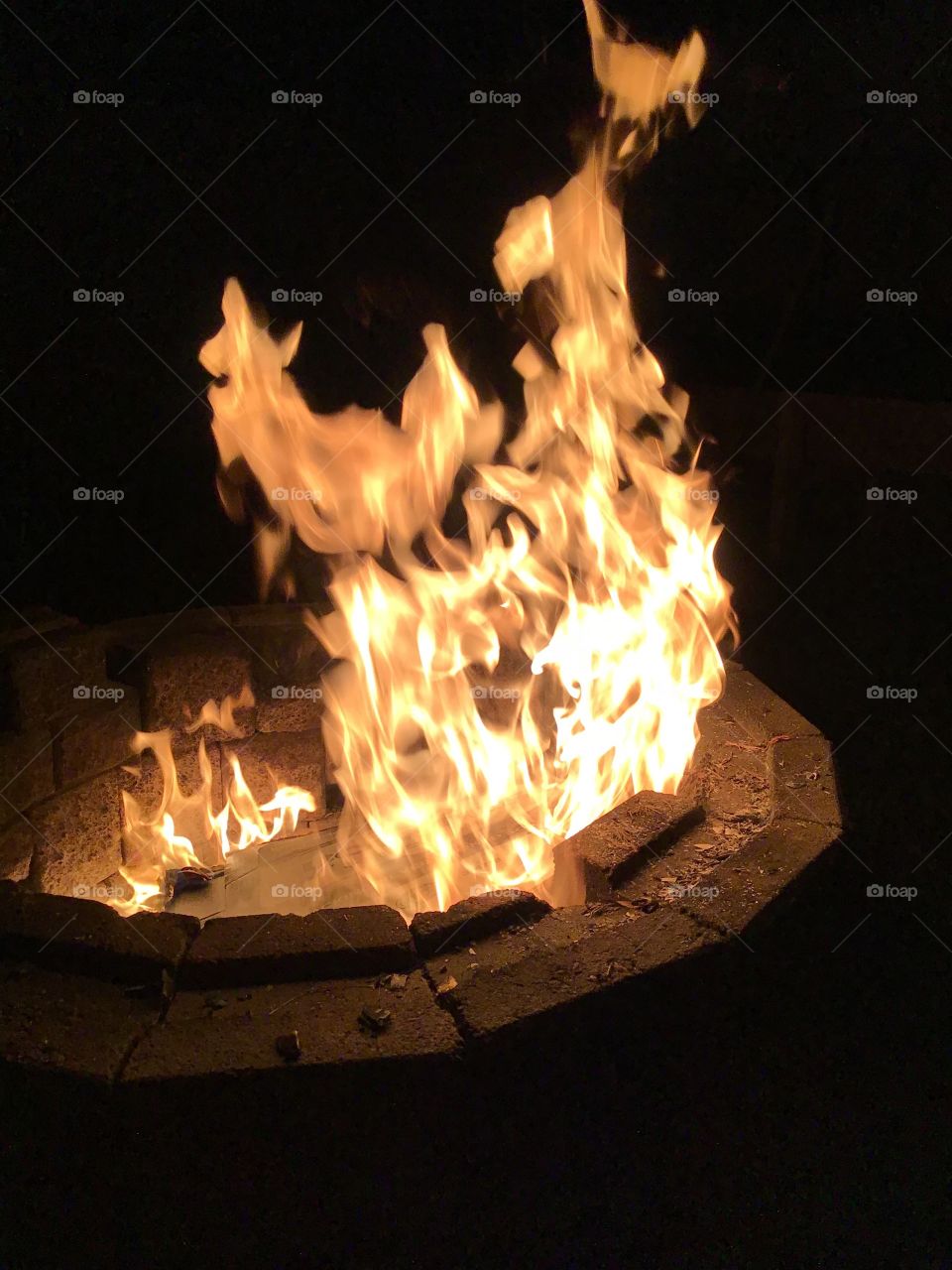 Backyard fire