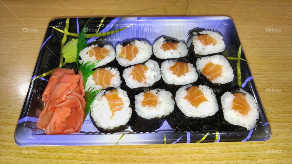 salmon sushi