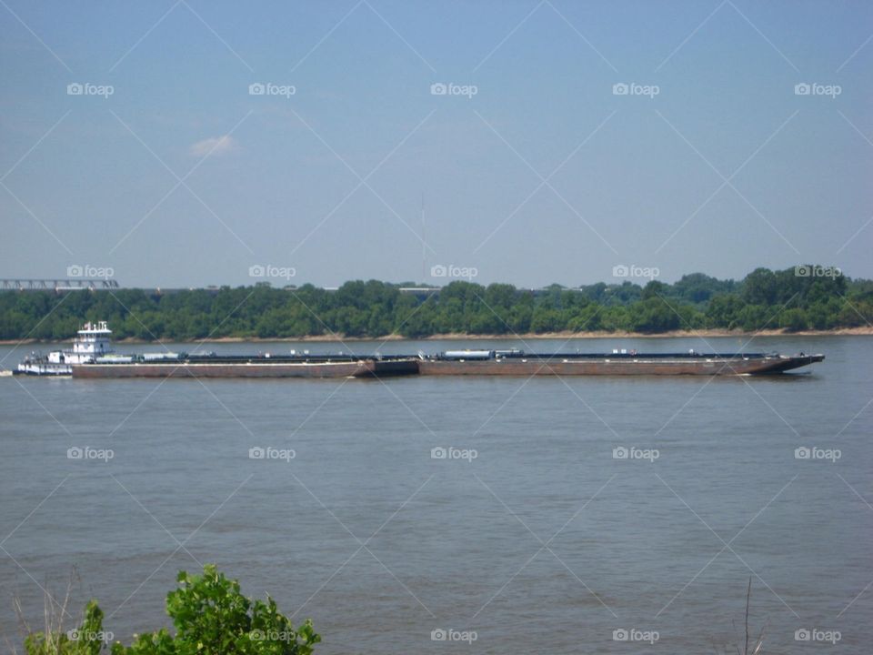 Barge on the Mississippi 