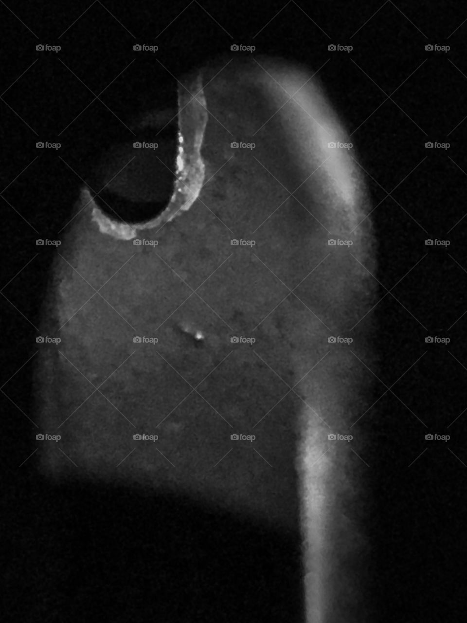 Marco photography - inside tart burner with tea light candle for lighting 