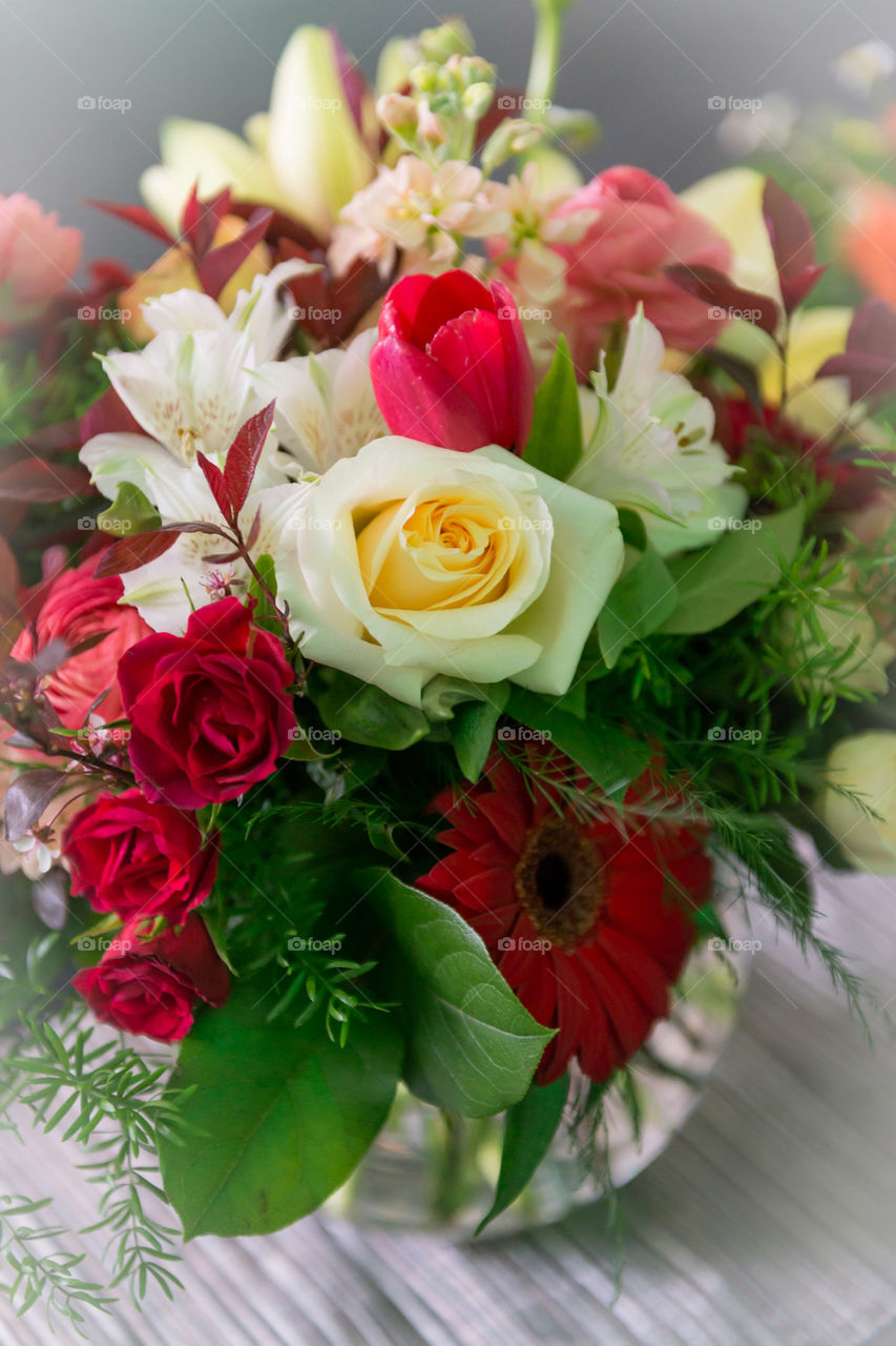 Beautiful bouquet of spring flowers