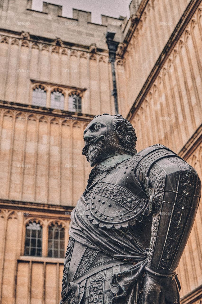 Detail of a statue in Oxford