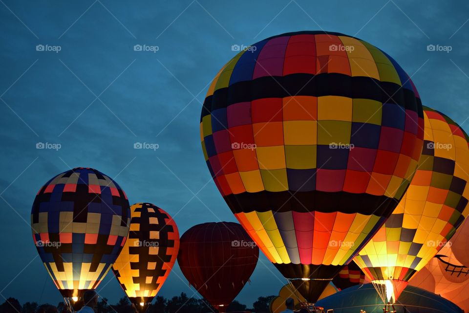 colorful balloon glow