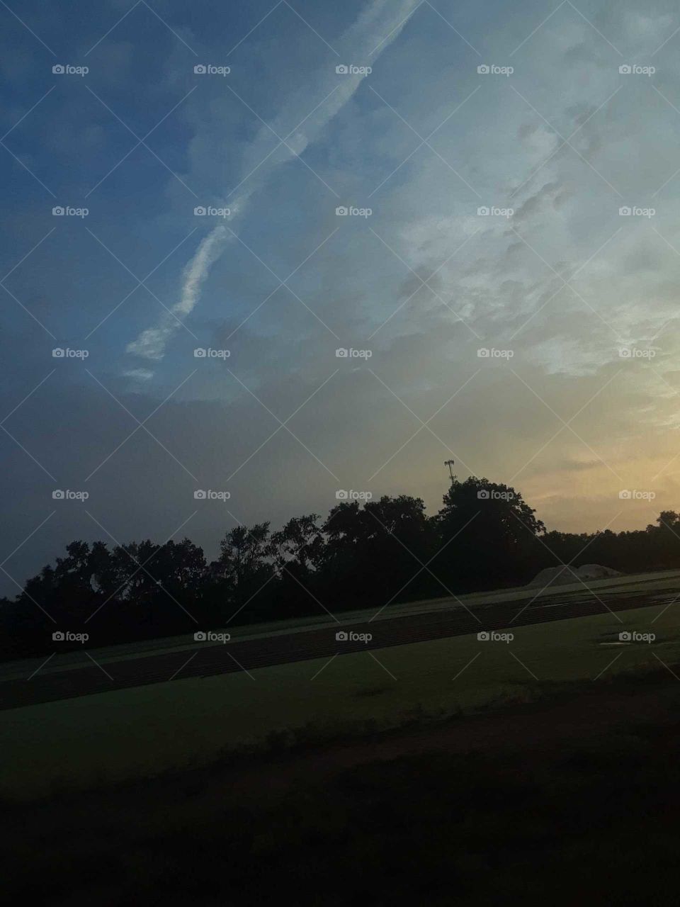 clearing in the stormy sky