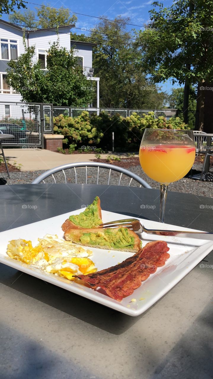 Homemade brunch on the patio 