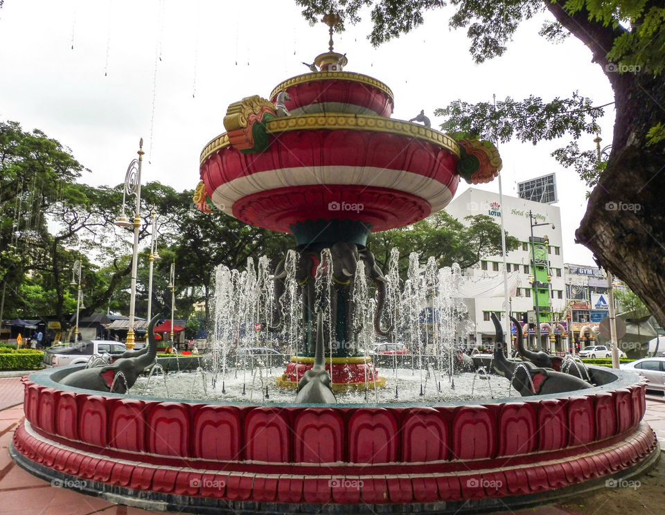 the fountain in brickfields kuala lumpur