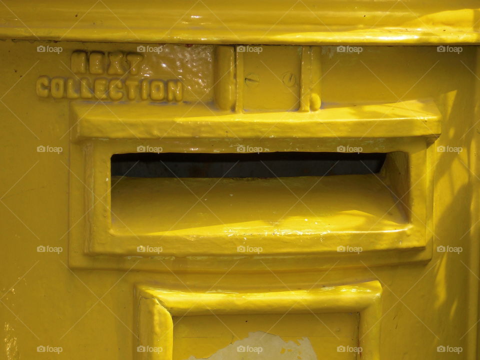 Yellow letterbox in Cyprus