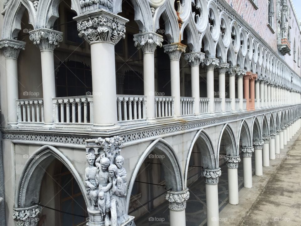 Detail of Venice buildings at Italia in miniatura park