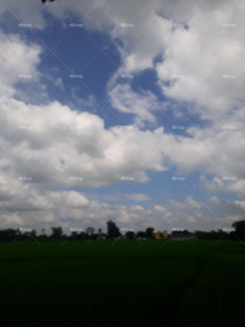 Beautiful cloud in the sky Indian village