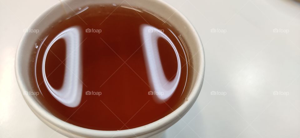designer lemon tea in a cup