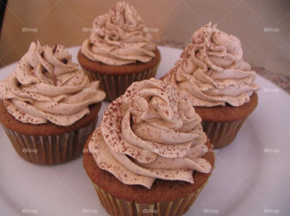 Delicious milk chocolate cupcakes.