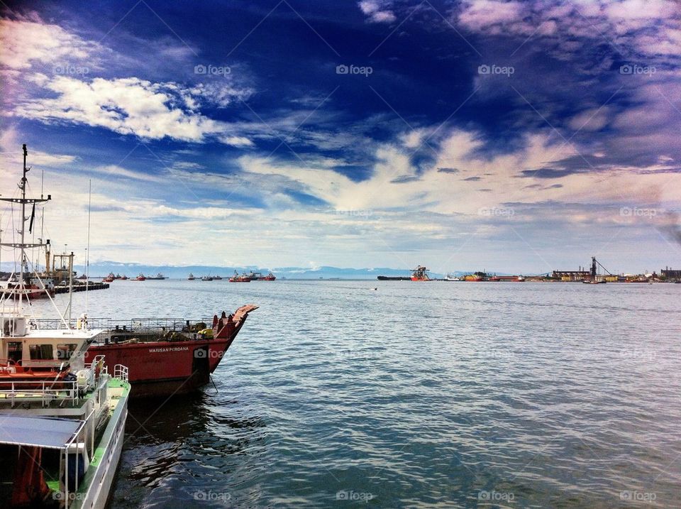 View of sea near Labuan Island