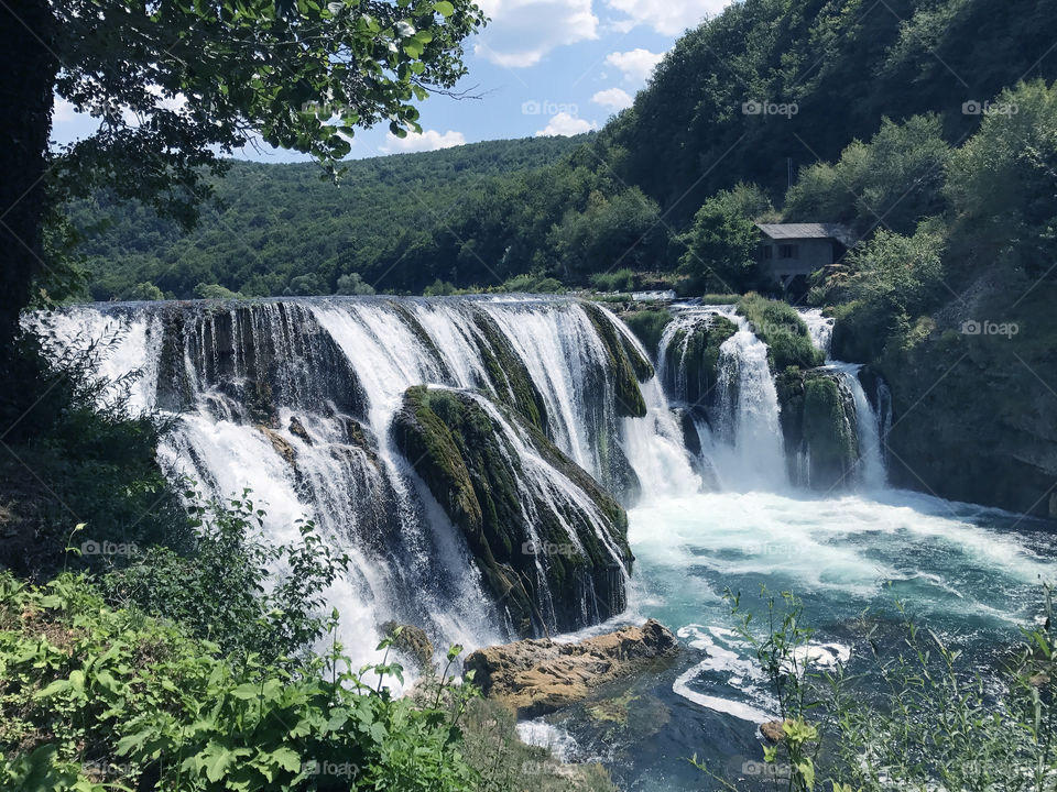 National park una,Strbacki buk -Waterfall near Bihac in the Bosnia and Herzegovina