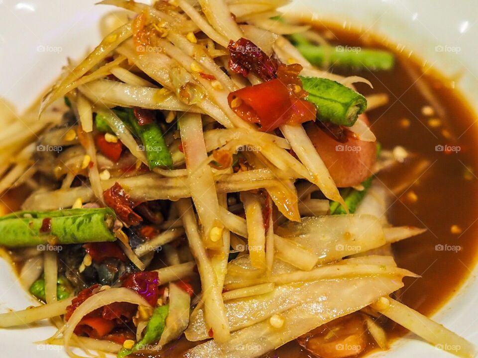 Thai food “Som tum” 