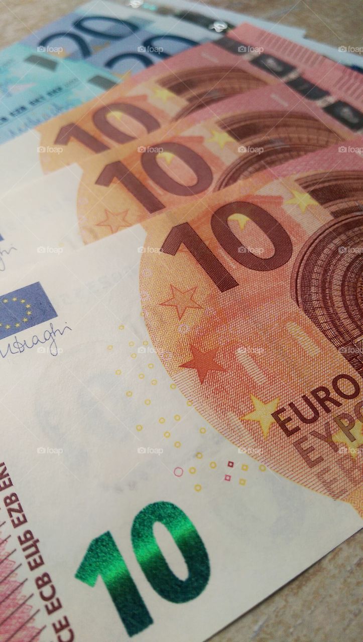 Euro Banknotes. Finance
