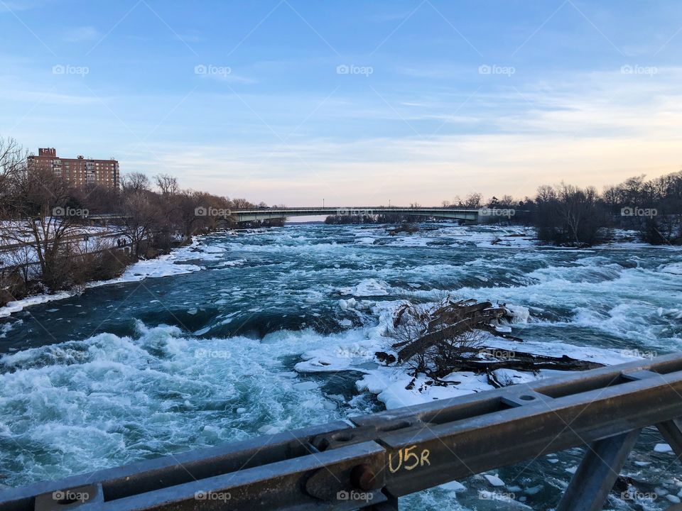 Rapids just before the brink of the Niagara Falls