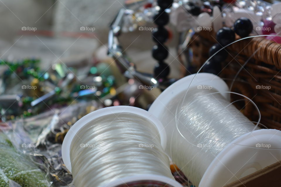 Close-up of nylon spool