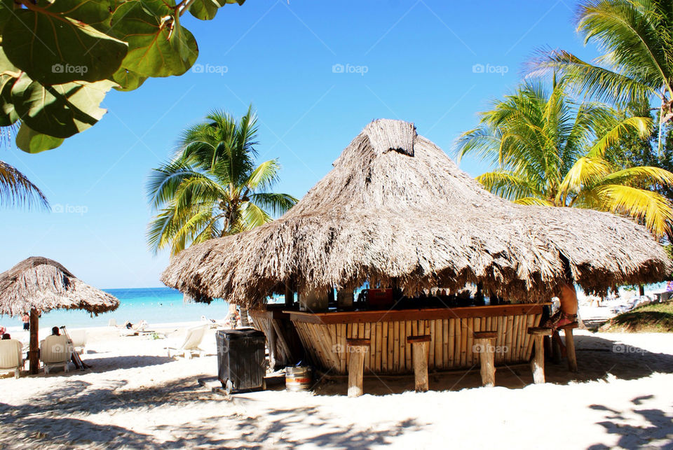 Bar on the beach Jamaica