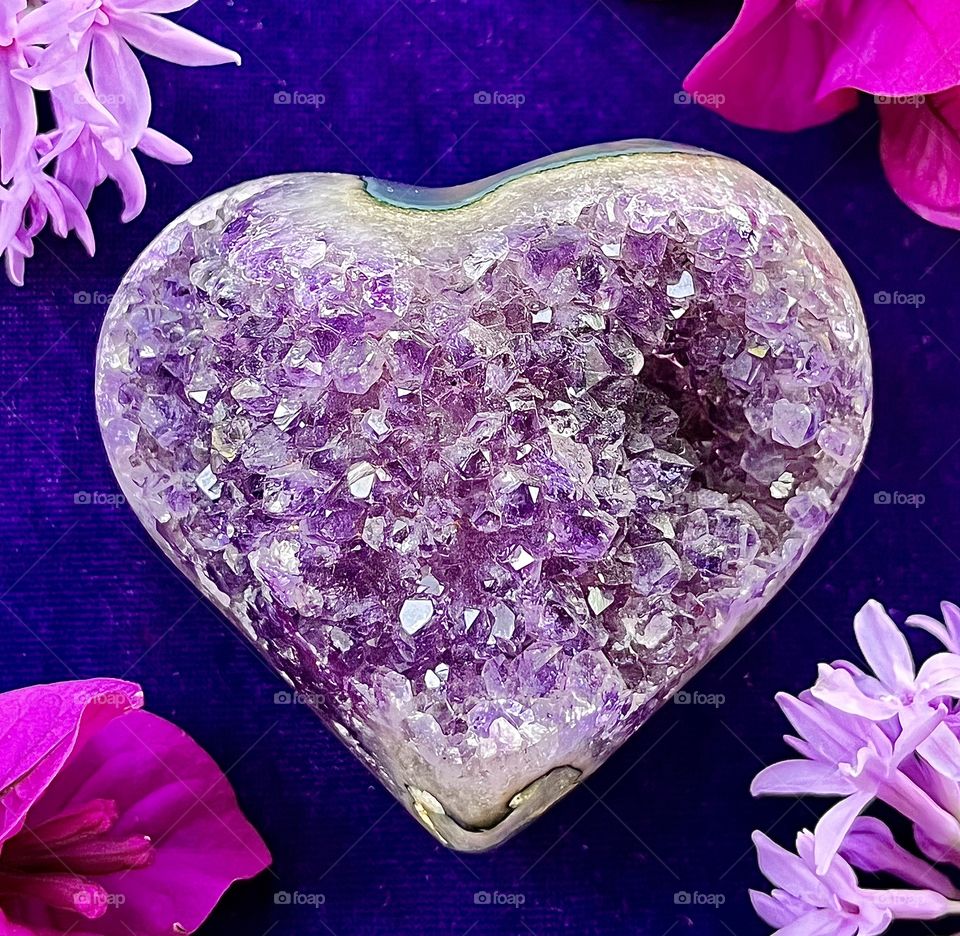 Amethyst Love Heart
