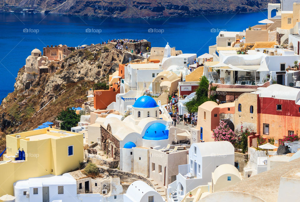 Beautiful city of Oia on Santorini Island