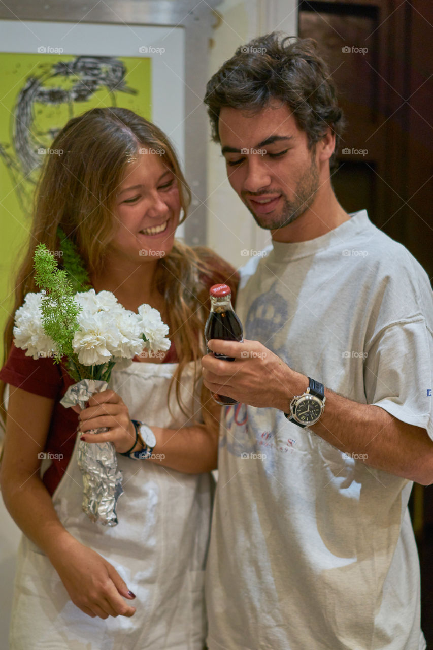 Flowers and Coca Cola