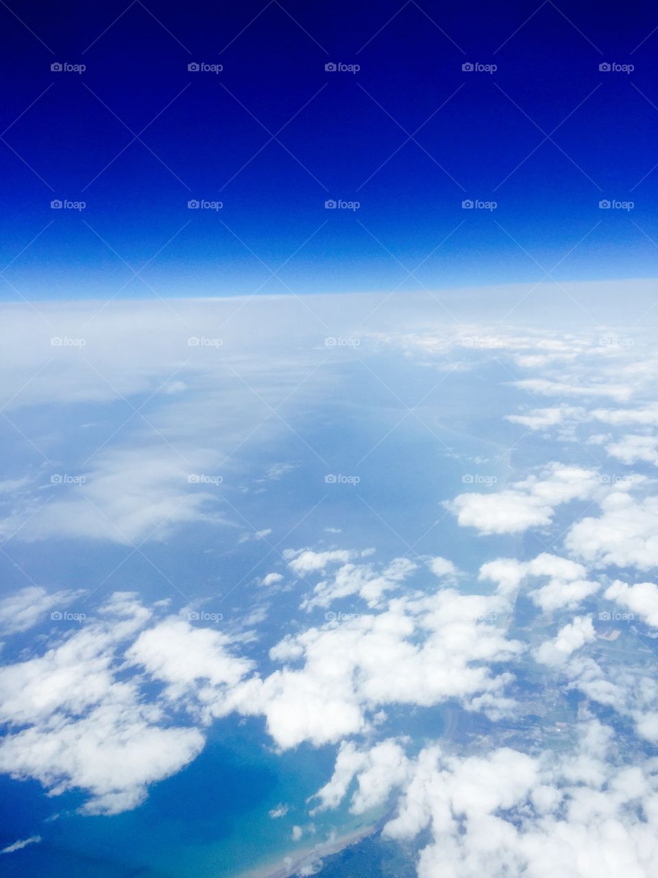 Aerial view of cloudscape