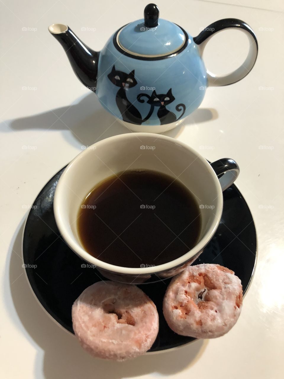 Mini donuts and coffee