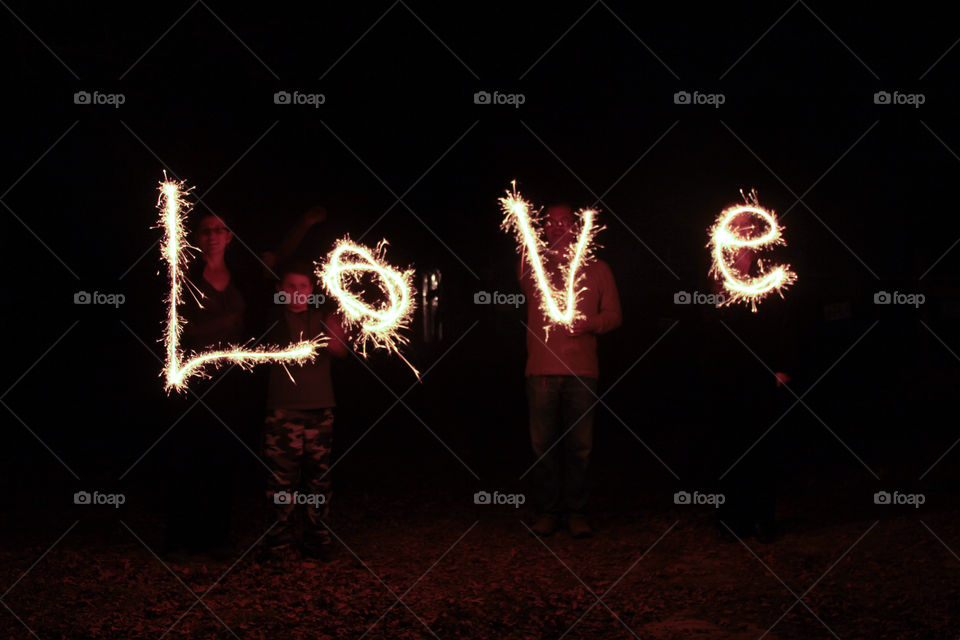 l.o.v.e. with sparklers