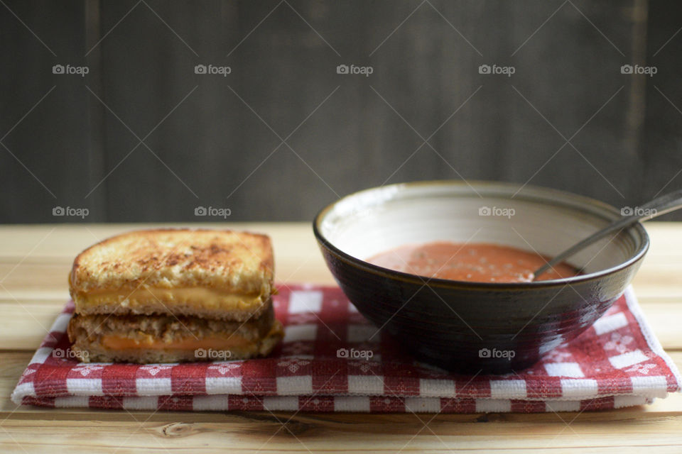 Grilled Cheese Sandwich and Tomato Soup - perfect winter meal