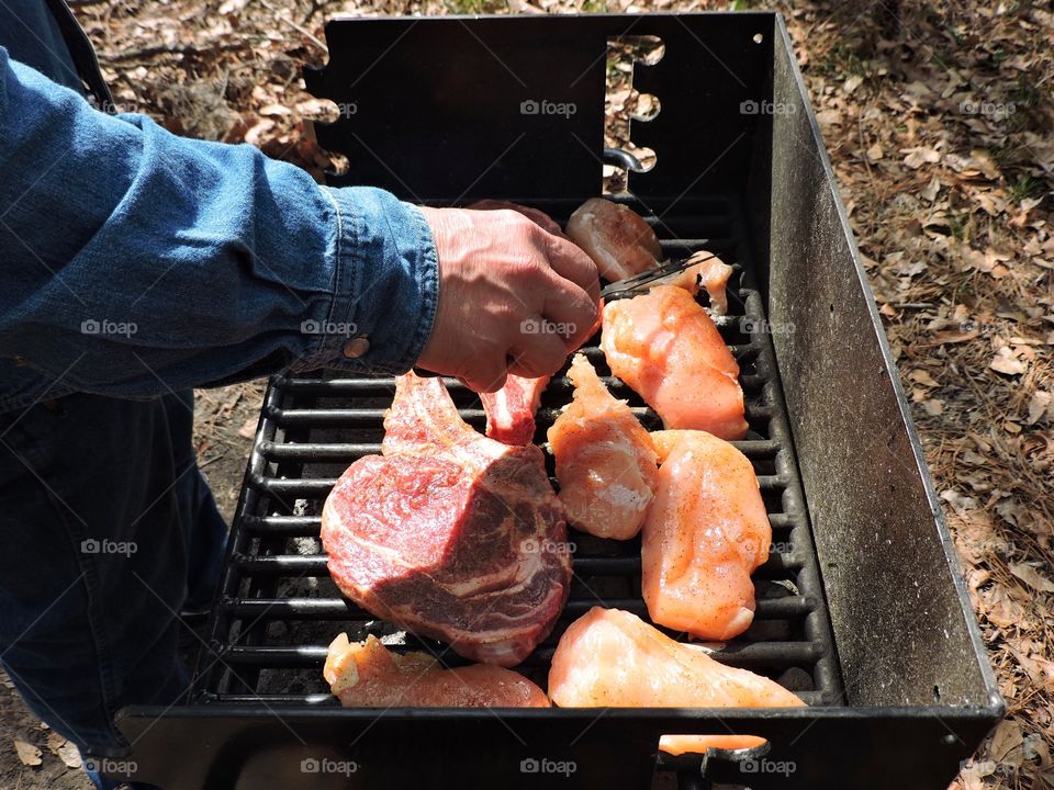 BBQ prep on a grill
In. Texas 