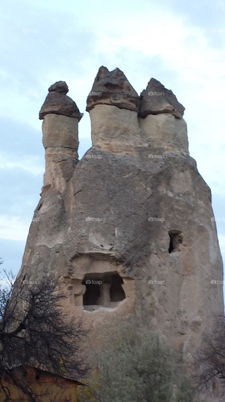 Cappadocia Turkey 1. This rock formation reminded me of a group of monks. 