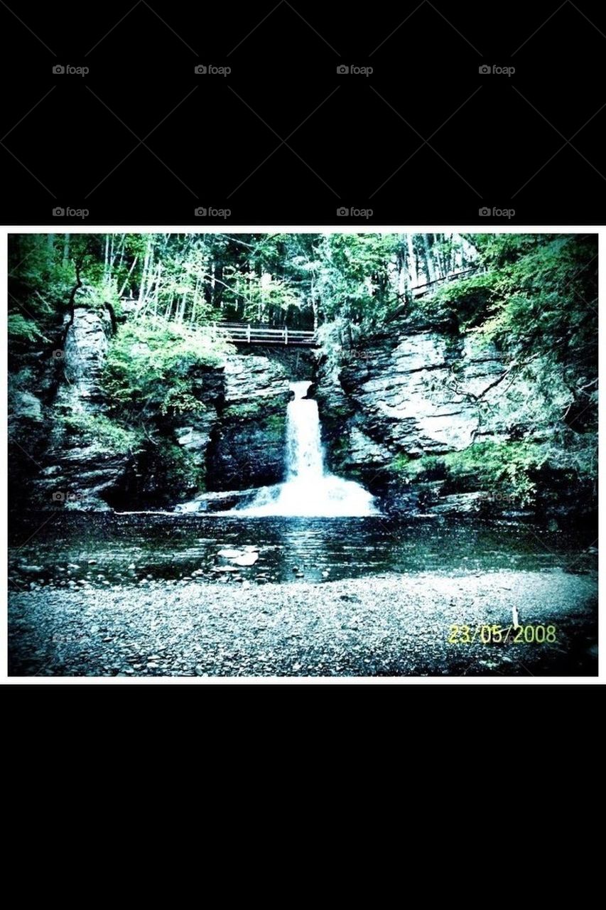 Bushkill falls waterfall